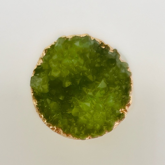 Anthropologie Mint Druzy Quartz Earrings - Picture 2 of 7